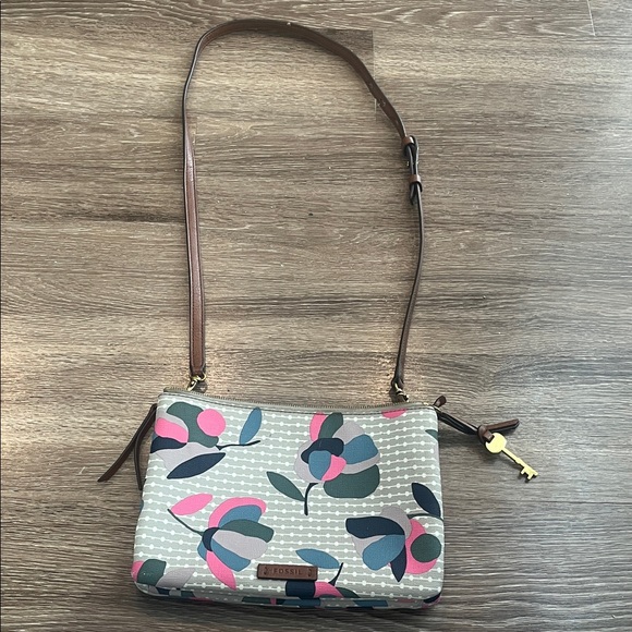 Fossil Handbags - Fossil Devon Multicolor Floral Crossbody Bag
